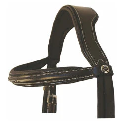 HDR Pro Mono Crown Fancy Bridle With Patent Leather Piping And Laced Reins -Prestige Store 5217 JPC HDR Pro.Mono .Crown .Fancy .w.Patent.Leth .Pip .Laced .Reins Havana Brow