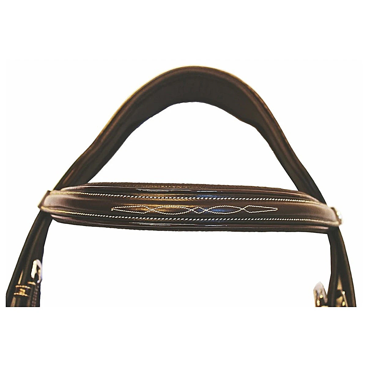 HDR Pro Mono Crown Fancy Bridle With Patent Leather Piping And Laced Reins - Image 3