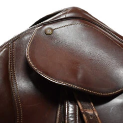 Bates Caprilli 16 1/2" Used Close Contact Saddle -Prestige Store C1219 Bates Caprilli 16.5in Med Xchangeable Reg Brwn 03