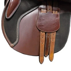 Bates Caprilli 16 1/2" Used Close Contact Saddle -Prestige Store C1219 Bates Caprilli 16.5in Med Xchangeable Reg Brwn 06