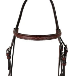Prestige Store -Prestige Store Huntley.Equestrian Classic.Fancy .Stitched.Bridle.With .Reins Brown Detail.3