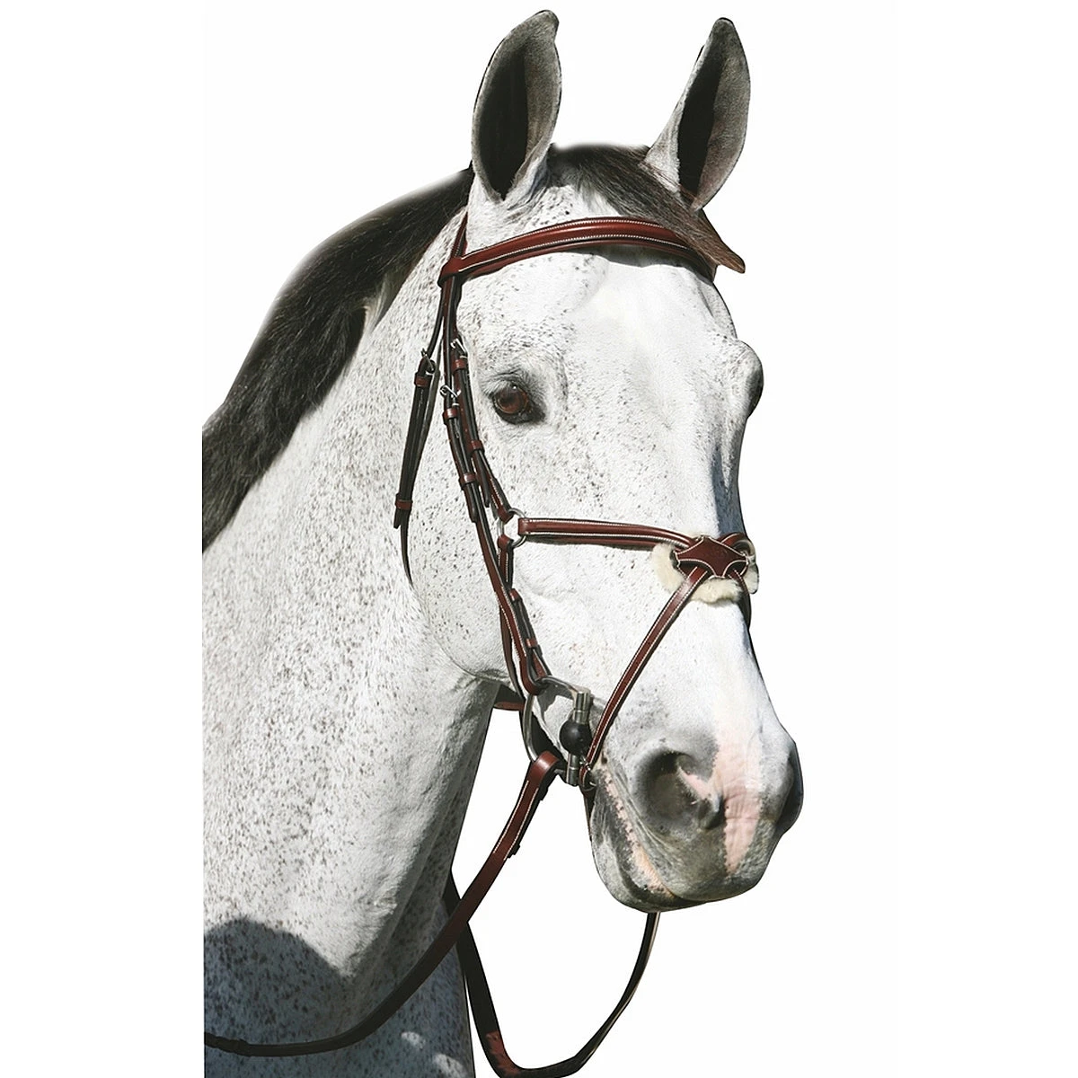 HDR Pro Mono Crown Raised Figure Eight Bridle With Rubber Reins 3 HDR Pro Mono Crown Raised Figure Eight Bridle With Rubber Reins